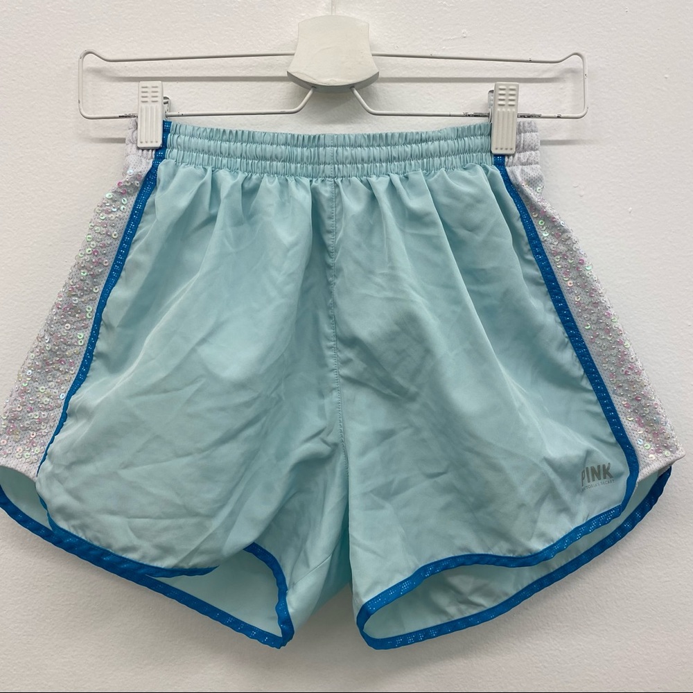 PINK Running Shorts Sequin Stripe Size S